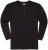 Adamo Sven Regular fit Serafino Long sleeve T-shirt Black - Pólók - Nagyméretű pólók - 2XL-14XL