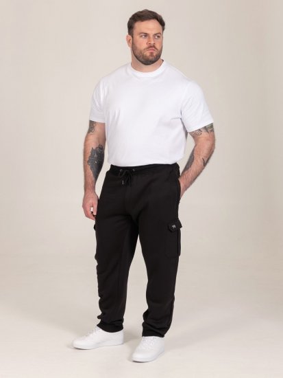 D555 Dexter 1 Cargo Jogger With Bear Embroidery Fekete - Melegítőnadrág & rövidnadrág - Melegítőnadrág & Melegítő Rövidnadrág 2XL-12XL