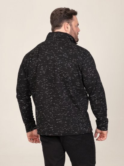 D555 Chandler Reno 1/4 Zip Neck Sweatshirt With Bear Logo Fekete - Pulóverek & kapucnis pulóverek - Pulóverek & Kapucnis pulóver 2XL-12XL