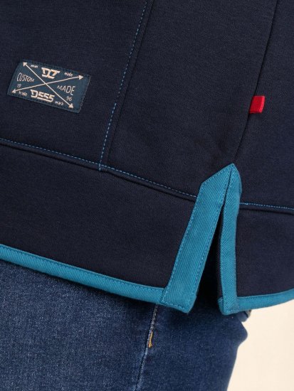 D555 Conway 2 1/4 Zip Neck Fleece Sweatshirt With Bear Logo Tengerészkék - Pulóverek & kapucnis pulóverek - Pulóverek & Kapucnis pulóver 2XL-12XL