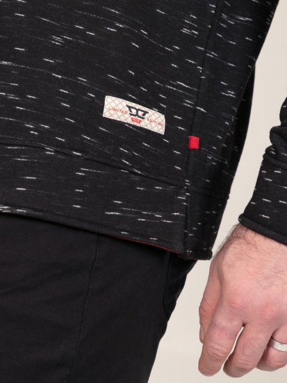 D555 Chandler Reno 1/4 Zip Neck Sweatshirt With Bear Logo Fekete - Pulóverek & kapucnis pulóverek - Pulóverek & Kapucnis pulóver 2XL-12XL