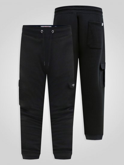 D555 Dexter 1 Cargo Jogger With Bear Embroidery Fekete - Melegítőnadrág & rövidnadrág - Melegítőnadrág & Melegítő Rövidnadrág 2XL-12XL