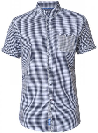 D555 Hank Gingham Short Sleeve Shirt - Ingek - Ingek 2XL-10XL