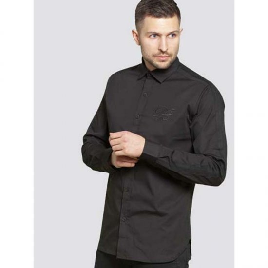 D555 Michael Couture Stretch Shirt Black - Ingek - Ingek 2XL-10XL