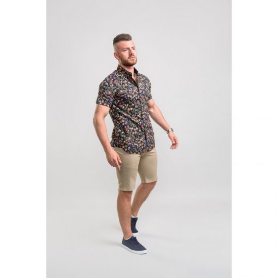 D555 Emmet Floral Shirt Black - Ingek - Ingek 2XL-10XL
