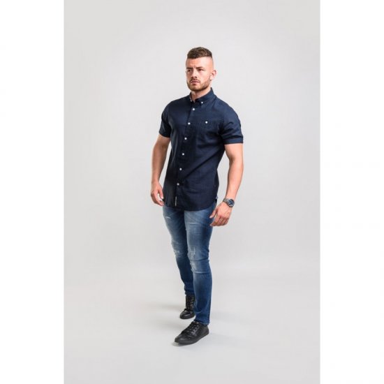 D555 Brixton Shirt Navy - Ingek - Ingek 2XL-10XL
