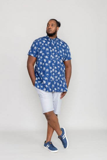 D555 BURLEY Palm Tree Print Shirt - Ingek - Ingek 2XL-10XL