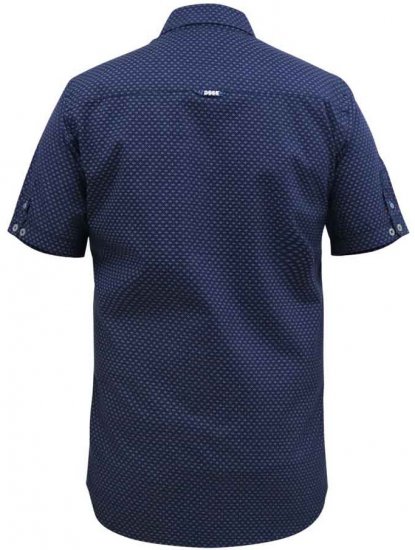 D555 Telford S/S Micro Ao Print Shirt Navy - Ingek - Ingek 2XL-10XL