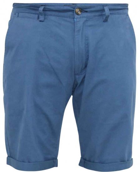 D555 Nelson Stretch Chino Shorts Blue - Rövidnadrág - Nagyméretű Rövidnadrág W40-W60