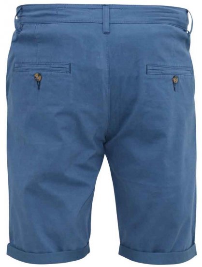 D555 Nelson Stretch Chino Shorts Blue - Rövidnadrág - Nagyméretű Rövidnadrág W40-W60