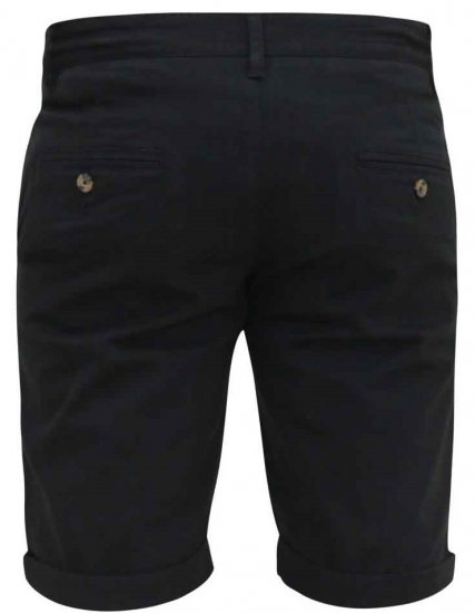 D555 Nelson Stretch Chino Shorts Black - Rövidnadrág - Nagyméretű Rövidnadrág W40-W60