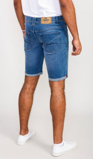 D555 Suffolk Blue Stretch Denim Shorts - Rövidnadrág - Nagyméretű Rövidnadrág W40-W60
