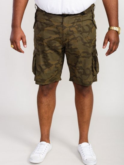 D555 Woobridge Camo Cotton Cargo Shorts - Rövidnadrág - Nagyméretű Rövidnadrág W40-W60