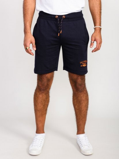 D555 Sutton Elasticated Waist Shorts With Embroidery Navy - Melegítőnadrág & rövidnadrág - Melegítőnadrág & Melegítő Rövidnadrág 2XL-12XL