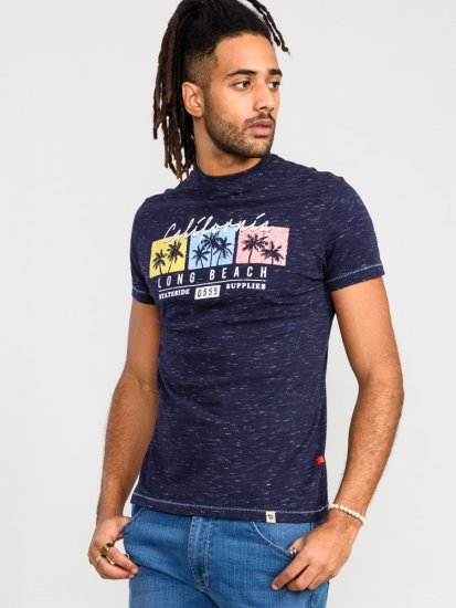 D555 Thorndon California Long Beach Printed T-Shirt - Pólók - Nagyméretű pólók - 2XL-14XL