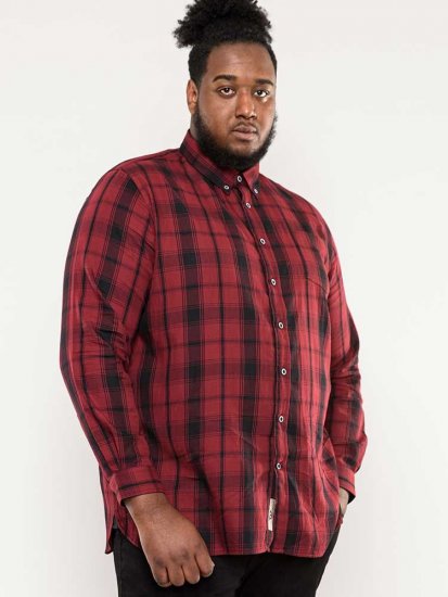 D555 Benalla Check Long Sleeve Button Down Shirt - Ingek - Ingek 2XL-10XL