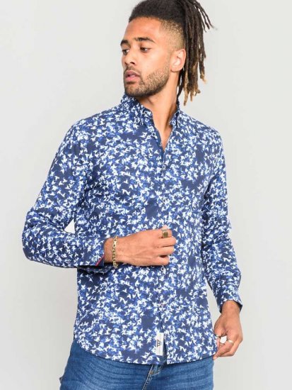D555 Harrow AOP Shirt Blue - Ingek - Ingek 2XL-10XL