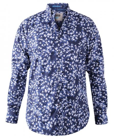 D555 Harrow AOP Shirt Blue - Ingek - Ingek 2XL-10XL