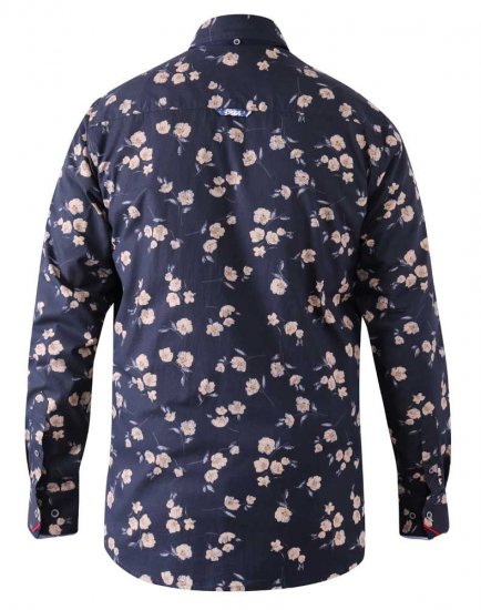 D555 Rooksey Floral Print Shirt Navy - Ingek - Ingek 2XL-10XL