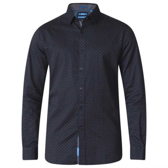 D555 Jahine Long Sleeve Printed Shirt Black - Ingek - Ingek 2XL-10XL