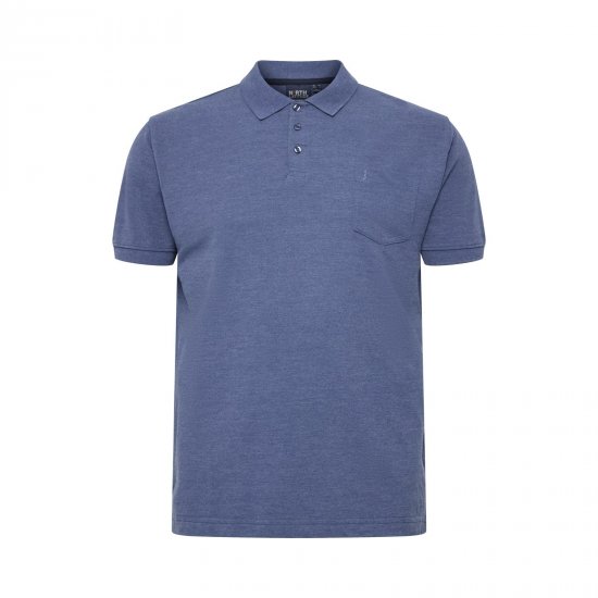 North Latitude Polo Blue Melange - Pólóingek - Galléros Pólók 2XL-8XL - Pólóingek 2XL-8XL