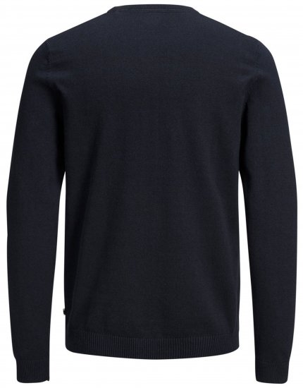 Jack & Jones Crew neck Knitted Sweater Navy - Pulóverek & kapucnis pulóverek - Pulóverek & Kapucnis pulóver 2XL-12XL