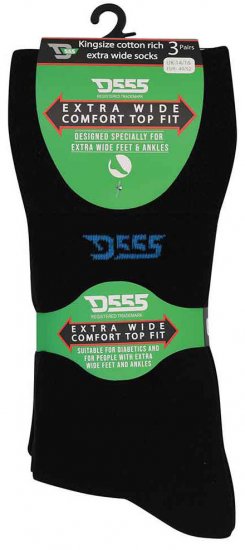 D555 Harold Extra Wide Comfort Fit Socks 3-pack - Alsónemű & strandruhák - Nagyméretű Alsónemű 2XL-8XL