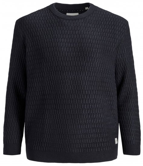 Jack & Jones JCOBRANDON Knit Black - Pulóverek & kapucnis pulóverek - Pulóverek & Kapucnis pulóver 2XL-12XL