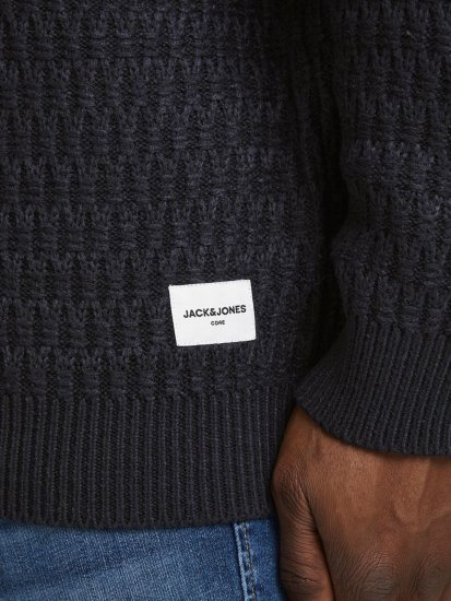 Jack & Jones JCOBRANDON Knit Black - Pulóverek & kapucnis pulóverek - Pulóverek & Kapucnis pulóver 2XL-12XL