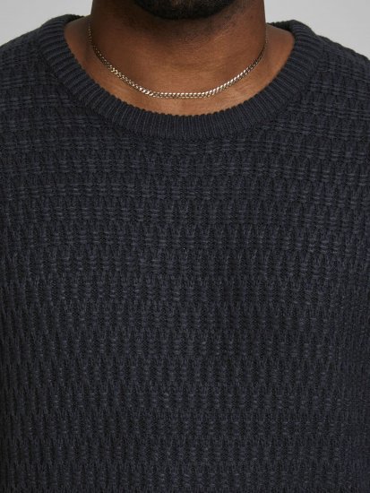 Jack & Jones JCOBRANDON Knit Black - Pulóverek & kapucnis pulóverek - Pulóverek & Kapucnis pulóver 2XL-12XL