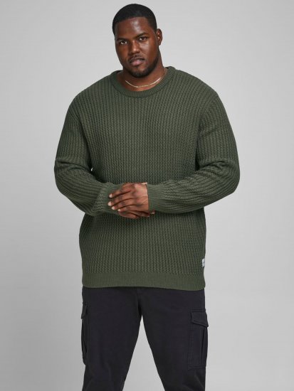 Jack & Jones JCOBRANDON Knit Forest - Pulóverek & kapucnis pulóverek - Pulóverek & Kapucnis pulóver 2XL-12XL