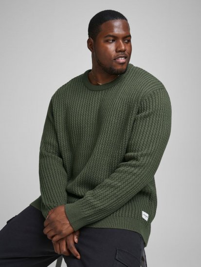 Jack & Jones JCOBRANDON Knit Forest - Pulóverek & kapucnis pulóverek - Pulóverek & Kapucnis pulóver 2XL-12XL