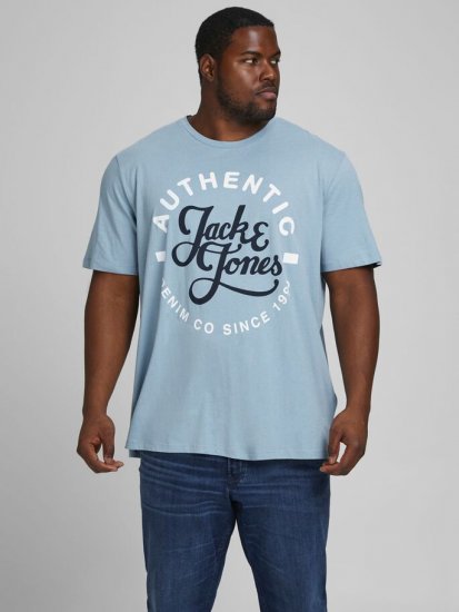Jack & Jones JJMOON T-shirt Faded Denim - Pólók - Nagyméretű pólók - 2XL-14XL
