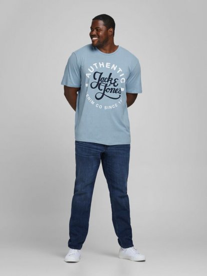 Jack & Jones JJMOON T-shirt Faded Denim - Pólók - Nagyméretű pólók - 2XL-14XL