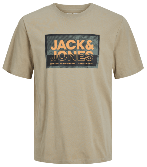 Jack & Jones JCOLOGAN T-Shirt Crockery - Pólók - Nagyméretű pólók - 2XL-14XL