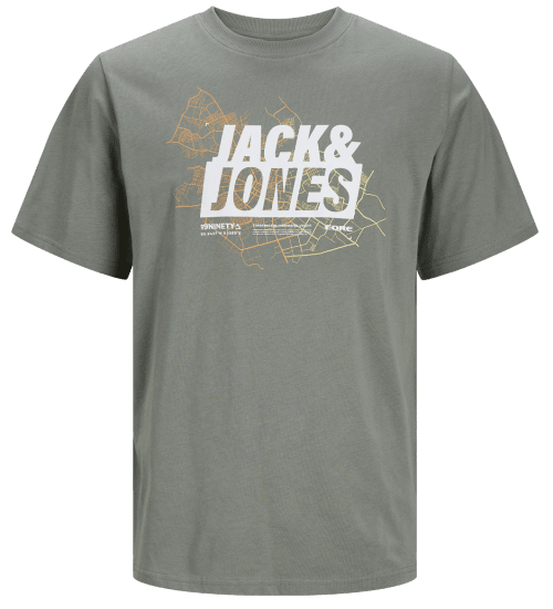 Jack & Jones JCOMAP LOGO T-Shirt Agave Green - Pólók - Nagyméretű pólók - 2XL-14XL