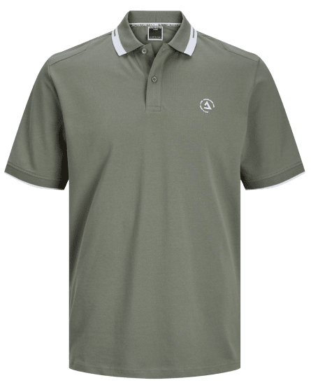Jack & Jones JCOHASS LOGO Polo Agave Green - Pólóingek - Galléros Pólók 2XL-8XL - Pólóingek 2XL-8XL