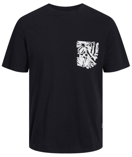 Jack & Jones JORLAFAYETTE BRANDING T-Shirt Black - Pólók - Nagyméretű pólók - 2XL-14XL