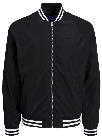 Jack & Jones JORLUCCA BOMBER Jacket Black - Kabátok - Nagyméretű Kabátok - 2XL-8XL