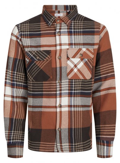 Jack & Jones Darren Flannel Overshirt barna - Ingek - Ingek 2XL-10XL