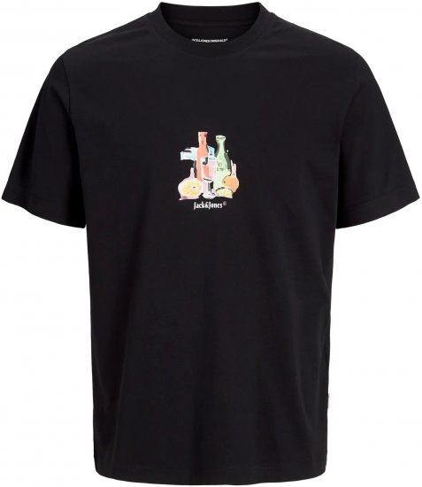 Jack & Jones Varenna Crew Neck T-Shirt Black - Pólók - Nagyméretű pólók - 2XL-14XL