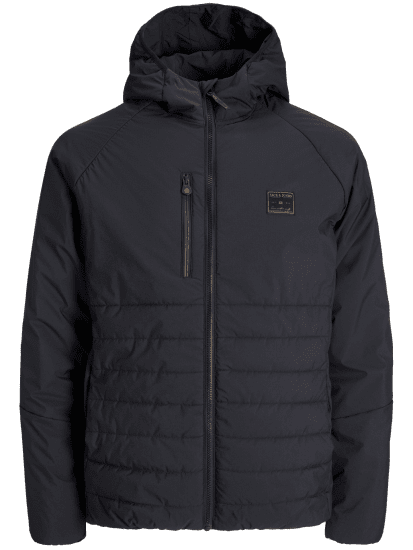 Jack & Jones Finn Hybrid Jacket Black - Kabátok - Nagyméretű Kabátok - 2XL-8XL