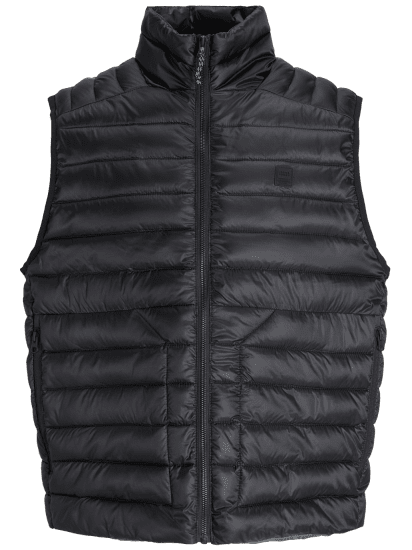 Jack & Jones Prime Light Puffer Gilet Vest Black - Mellények - Mellények nagy méretekben