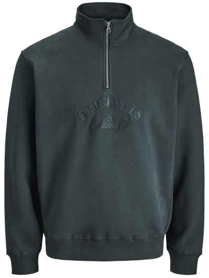 Jack & Jones Bleecker Branding High Neck Sweatshirt Forest River - Pulóverek & kapucnis pulóverek - Pulóverek & Kapucnis pulóver 2XL-12XL