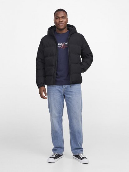 Jack & Jones Sage Steppelt dzseki Fekete - Kabátok - Nagyméretű Kabátok - 2XL-8XL