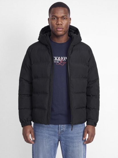 Jack & Jones Sage Steppelt dzseki Fekete - Kabátok - Nagyméretű Kabátok - 2XL-8XL