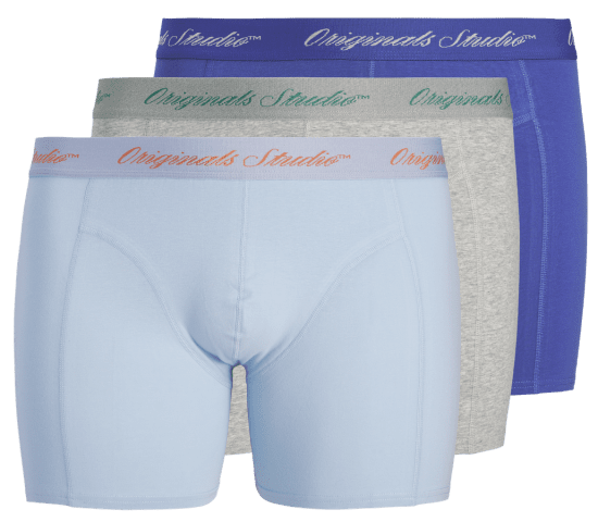Jack & Jones Jacnorrebro Egyszínű Boxeralsó 3 Csomagos Kék - Alsónemű & strandruhák - Nagyméretű Alsónemű 2XL-8XL