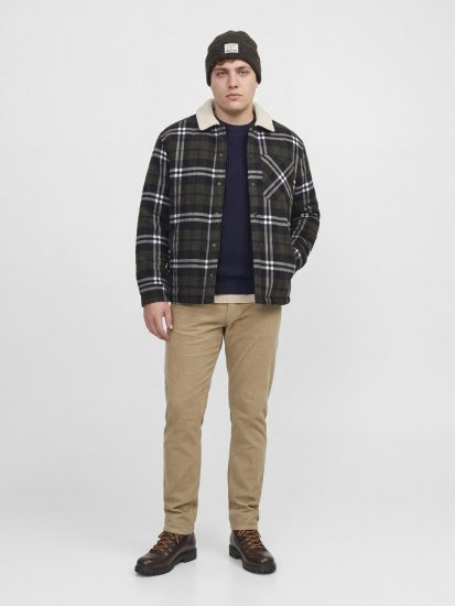 Jack & Jones Zac Teddy Ingkabát Zöld - Kabátok - Nagyméretű Kabátok - 2XL-8XL