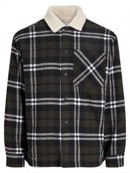 Jack & Jones Zac Teddy Ingkabát Zöld - Kabátok - Nagyméretű Kabátok - 2XL-8XL