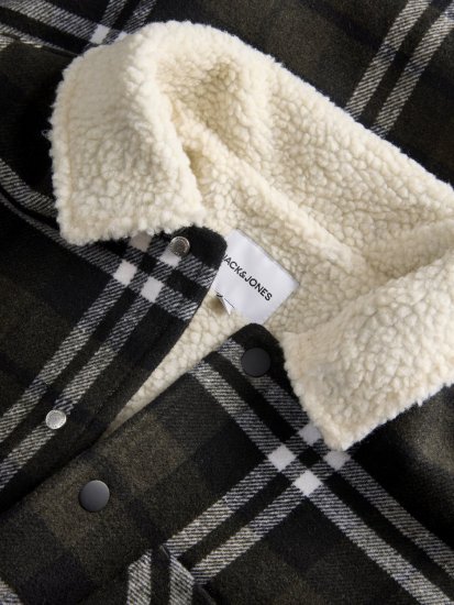 Jack & Jones Zac Teddy Ingkabát Zöld - Kabátok - Nagyméretű Kabátok - 2XL-8XL